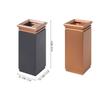 YUJUNDZSW Outdoor Trash can with lid Commercial Ashtray Lobby Office Building Hotel Shopping mall Elevator Entrance Stainless Steel Trash can Square Gallon Large Trash Can(B) view 4