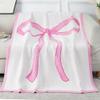 50" x 60" Bed Throw Blanket, Bow Pattern Throw Blanket for Home Decor and Gift, Microfiber Blanket Bow Blanket Plush Bedding, Soft Cozy Throw Blankets for Couch, Sofa view 1