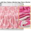 50" x 60" Bed Throw Blanket, Bow Pattern Throw Blanket for Home Decor and Gift, Microfiber Blanket Bow Blanket Plush Bedding, Soft Cozy Throw Blankets for Couch, Sofa view 3