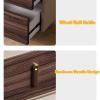 BK&MF Modern Minimalist Bedside Table,Rotatable Nightstand with 2 Drawer Sturdy Wood Frame Bedroom Furniture for Nursery Living Room,E,40x40x50cm(16x16x20inch) view 3