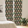 Ambesonne Christmas Curtains, Whimsical Teddy Bears with Hats and Scarves Pine Leaves Plain Back, Window Treatments 2 Panel Set for Living Room Bedroom, Pair of - 28" x 95", Green Dimgray Vermilion view 4