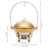 Chafing Dish Buffet Set Hanging Lid, 4.75 Qt Stainless Steel Round Chafing Buffet Warming Container Buffet Warmers Sets for Wedding, Parties, Banquets (Gold Diamond Cover) view 3