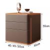 BK&MF Simple Modern Nightstand, Wooden Frame End Side Table Durable Bedside Table with 3 Drawer for Bedroom Nursery Living Room,B,45x40x55cm(18x16x22inch) view 2