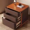 BK&MF Simple Modern Nightstand, Wooden Frame End Side Table Durable Bedside Table with 3 Drawer for Bedroom Nursery Living Room,B,45x40x55cm(18x16x22inch) view 3