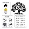Aportif Tree of Life Metal Wall Art, Leaves Wall Decor, Nature Decorations, Black Metal Tree, Decorative Plant, Farmhouse Art, Nature Artwork, Home Decor Living Room (Black, 24"x20" | 60x50 cm) view 4