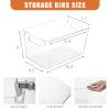Freebat 6 Pack Large Clear Plastic Storage Bins,Plastic Containers with Handle for Pantry Organizer and Storage,Perfect for Kitchen,Fridge,Cabinet, Closet,Bathroom Under Sink Storage view 2