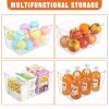 Freebat 6 Pack Large Clear Plastic Storage Bins,Plastic Containers with Handle for Pantry Organizer and Storage,Perfect for Kitchen,Fridge,Cabinet, Closet,Bathroom Under Sink Storage view 3