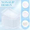 Wenqik 24 Pcs Plastic Storage Baskets for Classroom Organizing Small Pantry Storage Bins Rectangular Tray for Back to School Household Toys Classroom Bedrooms, Kitchens Countertops(Clear) view 4