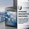 Blue Flowers Oil Painting Magnetic Panel Decal,Dishwasher Cover,White Floral Dishwasher Sticker Kitchen Art Fridge Door Skin,Silver Dishwasher Magnet Cover Home Decor Decal,Vinyl Sticker view 4
