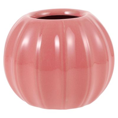 Amosfun Ceramic Pumpkin Vase Stylish Decorative Flower Holder for Home Office Events Centerpiece for Harvest Festival Everyday Use Elegant Modern Design