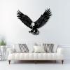 American Eagle Metal Wall Art, Eagle Art Wall Decor, Metal Wall Art, Metal Eagle Outdoor Decor, Bird Wall Decor, Animal Wall Decor, Patriotic Wall Art (Silver, 39 x 30 in / 100 x 77 cm) view 4