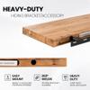 Fun Memories Floating Shelves for Wall, 72"x9.3" Rustic Solid Elm Wood Shelves, Heavy-Duty Wall Mounted Shelves with Invisible Brackets for Living Room, Bedroom, Kitchen, Natural Finish view 3