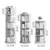 KrrNFYSG Bookcase Round Bookshelves 3/4/5-tier Book Shelf for Home Office Floor Bookshelf 360 Rotating Bookshelf Creative Standing Bookcase More Assured view 3