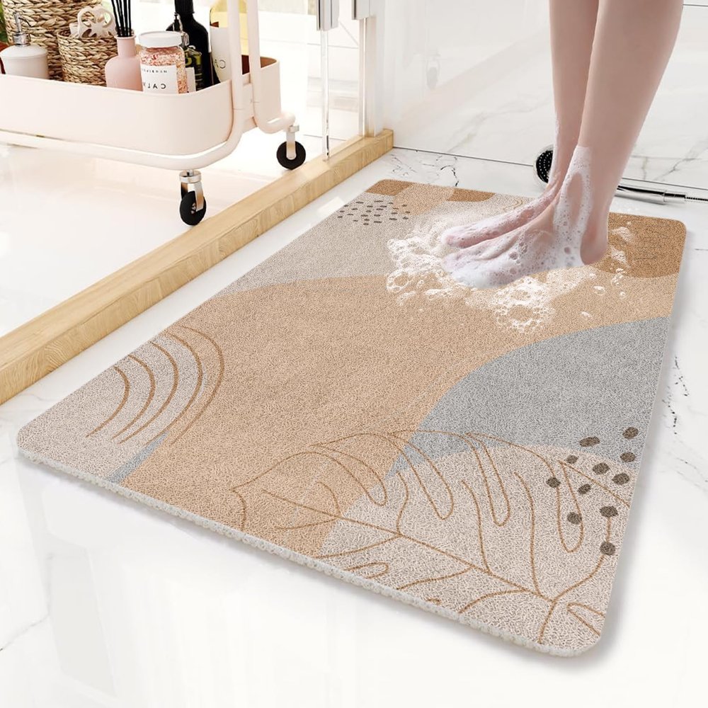 48x48 Non Slip Bath Mat for Showers Anti Slip for Elderly, Shower Mats for Inside Shower, Bath Tub Mats for Bathroom Non Slip for Shower, PVC Loofah Bathroom Mats