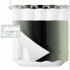 SEVENBABU Green Black Ombre No Hook Shower Curtain with Snap in Liner Waterproof Fabric Shower Curtain Set for Bathroom Light Green Gradient Modern Shower Curtain with See Through Top Window 72"x72" view 1