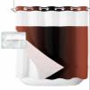 SEVENBABU Red Black Ombre No Hook Shower Curtain with Snap in Liner Waterproof Fabric Shower Curtain Set for Bathroom Red Gradient Modern Shower Curtain with See Through Top Window 66"x72" view 1