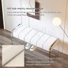 Acrylic Bench Shoe Rack Bench with Cushion - Entryway Bench and Shoe Storage Bench - Ideal for Front Door Entrance, Hallway, Bedroom, Living Room - 2 Tier Shoe Bench with Storage(Orange,140x40x45cm) view 3