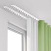 Adhesive Curtain Track No Drill Curtain Rod Self Adhesive Curtain Track Ceiling Curtain Track Ceiling Shower Curtain Tracks with Mute Rollers for Living Room Bedroom Room Shower(White,2.6m(8.5ft)) view 3