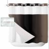 SEVENBABU Brown Black Ombre No Hook Shower Curtain with Snap in Liner Waterproof Fabric Shower Curtain Set for Bathroom Brown Gradient Modern Shower Curtain with See Through Top Window 66"x72" view 1