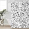 Halloween Shower Curtain Set with Hook 72" x 72",Black White Lines Webs Cartoon Washable Cloth Polyester Fabric Shower+Curtain,Waterproof Bath Curtains for Bathroom,Showers,Bathtubs Decor Accessories view 1