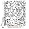 Halloween Shower Curtain Set with Hook 72" x 72",Black White Lines Webs Cartoon Washable Cloth Polyester Fabric Shower+Curtain,Waterproof Bath Curtains for Bathroom,Showers,Bathtubs Decor Accessories view 2