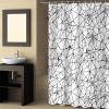 Halloween Shower Curtain Set with Hook 72" x 72",Black White Lines Webs Cartoon Washable Cloth Polyester Fabric Shower+Curtain,Waterproof Bath Curtains for Bathroom,Showers,Bathtubs Decor Accessories view 4