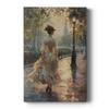 Renditions Gallery Wall Art Paintings & Prints Woman in Paris Bow Hat Street Lamps Canvas Wall Hangings for Lounge Drawing Room Balcony - 18" X 27" LT560 view 1