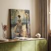 Renditions Gallery Wall Art Paintings & Prints Woman in Paris Bow Hat Street Lamps Canvas Wall Hangings for Lounge Drawing Room Balcony - 18" X 27" LT560 view 3