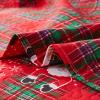 Christmas Bedding Set Queen Size Quilts Reversible Xmas Bedspread Snowflake Quilt Red Bedding Breathable Snowmen Reindeer Santa Claus Coverlet Soft Lightweight Christmas Bed Decor(90"x90") view 4