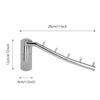 Clothes Hanger Rack, 2 Pack Wall Mount Clothes Folding Laundry Hanger Bathroom Towel Drying Swing Arm Rack view 2