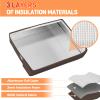 Air Conditioner Cover Indoor 17"W x 13"H x 3.5"D, Windproof and Waterproof 3 Layers Insulation Window AC Cover for Inside with Aluminum Foil and 2mm Foam, Brown view 3