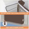 Air Conditioner Cover Indoor 17"W x 13"H x 3.5"D, Windproof and Waterproof 3 Layers Insulation Window AC Cover for Inside with Aluminum Foil and 2mm Foam, Brown view 4