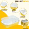 35 Pack Aluminum Pans Half Size 9x13 Extra Heavy Duty, Disposable Gold Aluminum Foil Baking Pan Double Thick Tin Foil Food Container - Half Size Steam Table Deep Pans for Baking, Heating, Cooking view 4