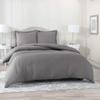 RESTURA Duvet Cover 2 Pillow Shams - Full (82 x 86) Inches - Egyptian Cotton 800 Thread Count Comforter Cover Zipper Closure 3 Pieces Dark Grey Duvet Covers Set view 1