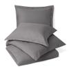 RESTURA Duvet Cover 2 Pillow Shams - Full (82 x 86) Inches - Egyptian Cotton 800 Thread Count Comforter Cover Zipper Closure 3 Pieces Dark Grey Duvet Covers Set view 2