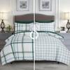 Elegant Comfort 8- Piece Lodge Plaid Reversible Comforter Set Bed-in-a-Bag Set - Silky Soft Complete Set Includes Bed Sheet Set with Double Sided Storage Pockets, Full/Queen, Emerald Green view 2