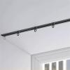 WDJBPSH Hidden Recessed Curtain Track with Quiet Pulleys, 1.6-19 Ft Long Divider-Ceiling Curtain Rail for Living Room/Bedroor/Shower Room/Study/Privacy Partitions(Black,6.5ft/2m) view 1