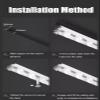 WDJBPSH Hidden Recessed Curtain Track with Quiet Pulleys, 1.6-19 Ft Long Divider-Ceiling Curtain Rail for Living Room/Bedroor/Shower Room/Study/Privacy Partitions(Black,6.5ft/2m) view 3