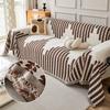 Boho Elegance Chenille Sofa Cover,2026 New Double Sided Chenille Couch Covers,Wear-Resistant Universal Sofa Cover Stretch,Anti-Cat and Dog Scratching(Coffee,70.8 * 165.3in) view 1
