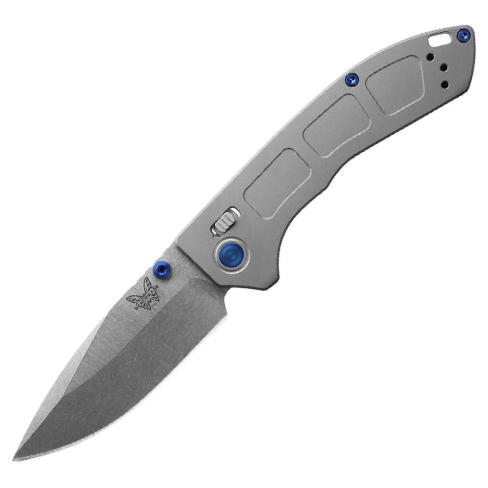 Benchmade - Mini Narrows Folding Knife with Gray Titanium Handle (743)
