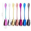 HIDEERPPY Silverware Set, 1/4/6/8 Pieces 304 Stainless Steel Spoon Creative Cartoon Pig Spoon Stirring Coffee Spoon Dessert Spoon, Home Flatware Set(Black,4 Pieces) view 2