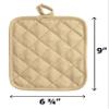 American Linen Pot Holders, Hot Pads, Table Pads for Kitchen and Dining Table, Non Slip Heat Resistant Hot Pot Holder (Sand, 4 Pack) view 3