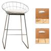 Barstools Home Counter Barstools Metal Bar Stools Leisure Kitchen Breakfast Chair with Soft Leather Seat for Bistro Pub Seat Home(Height 65cm(25.6inch)) view 1