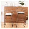 Barstools Home Counter Barstools Metal Bar Stools Leisure Kitchen Breakfast Chair with Soft Leather Seat for Bistro Pub Seat Home(Height 65cm(25.6inch)) view 4
