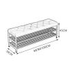Entryway Shoe Bench Upholstered Bench with 2 Storage Shelf Shoe Rack Bench Long Bench for Foyer Indoor Hallway Mud Room Steel Frame view 2