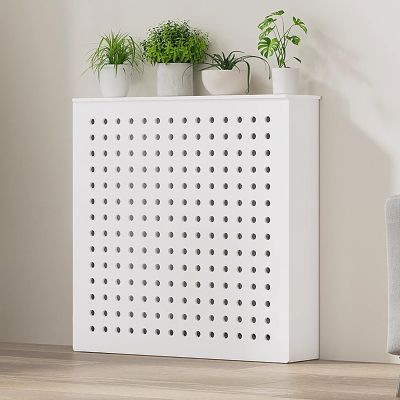 MTSYXYM Modern Home Wood Radiator Cover,Modern Radiator Cover Grill Shelf Cabinet,Heating Cabinet Storage Shelf,Easy Installation,Shields Pipes,for Home Living Room Bedroom.(L90*H70*T15cm)