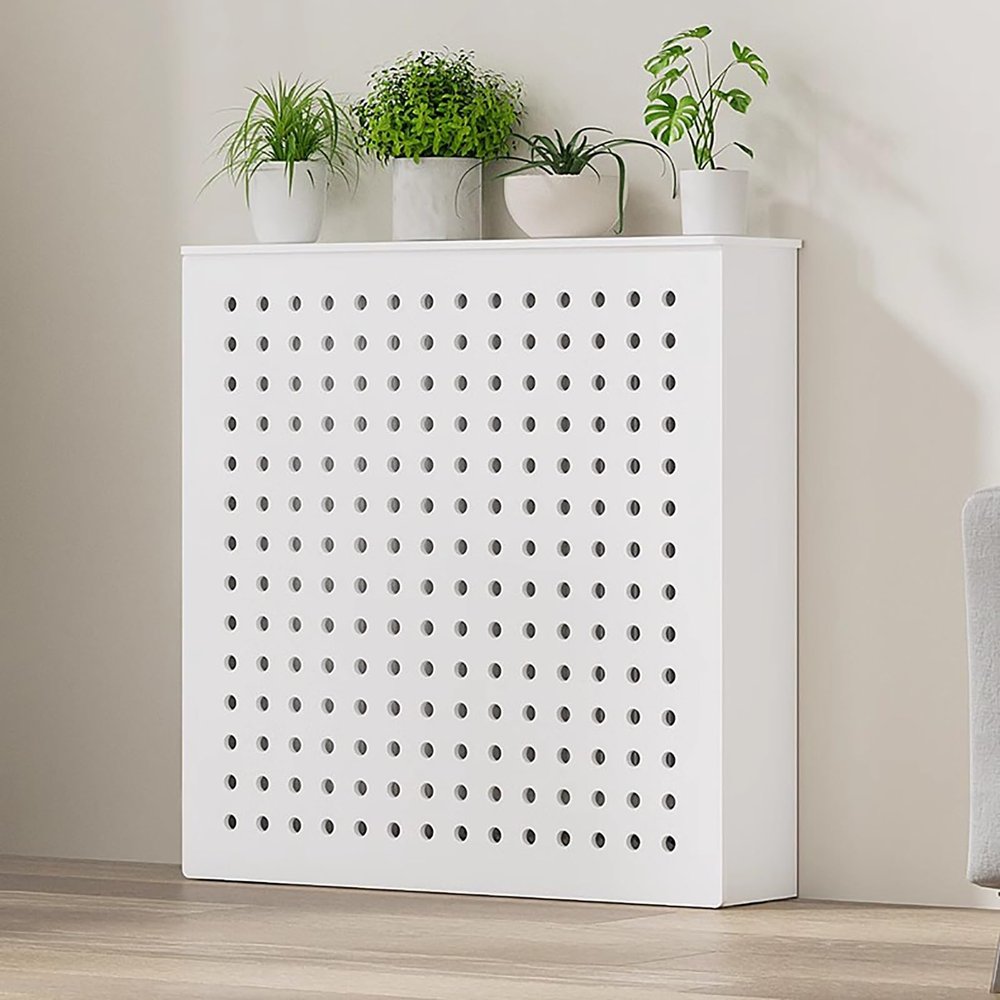 MTSYXYM Modern Home Wood Radiator Cover,Modern Radiator Cover Grill Shelf Cabinet,Heating Cabinet Storage Shelf,Easy Installation,Shields Pipes,for Home Living Room Bedroom.(L90*H70*T15cm)