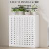 MTSYXYM Modern Home Wood Radiator Cover,Modern Radiator Cover Grill Shelf Cabinet,Heating Cabinet Storage Shelf,Easy Installation,Shields Pipes,for Home Living Room Bedroom.(L90*H70*T15cm) view 4