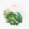 100 Pack Spring Leaves Napkins Disposable Summer Leaf Paper Napkin Scalloped Paper Party Dinner Napkin for Summer Home Tea Party Wedding Table Decor view 3