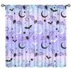 Animal Curtains, Cute Pattern of Bats on The Background of The Starry Sky Window Treatments, Retro Rod Pocket Thermal Insulation Drapes for Bedroom Living Room, 42" W X 45" L view 1